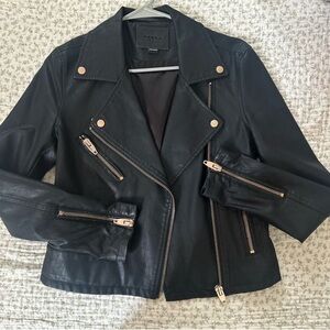 Blank NYC Black Leather Moto Jacket
